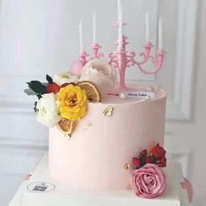 EXPANDABLE CANDLE HOLDER CAKE TOPPER, CHOICE OF COLOR